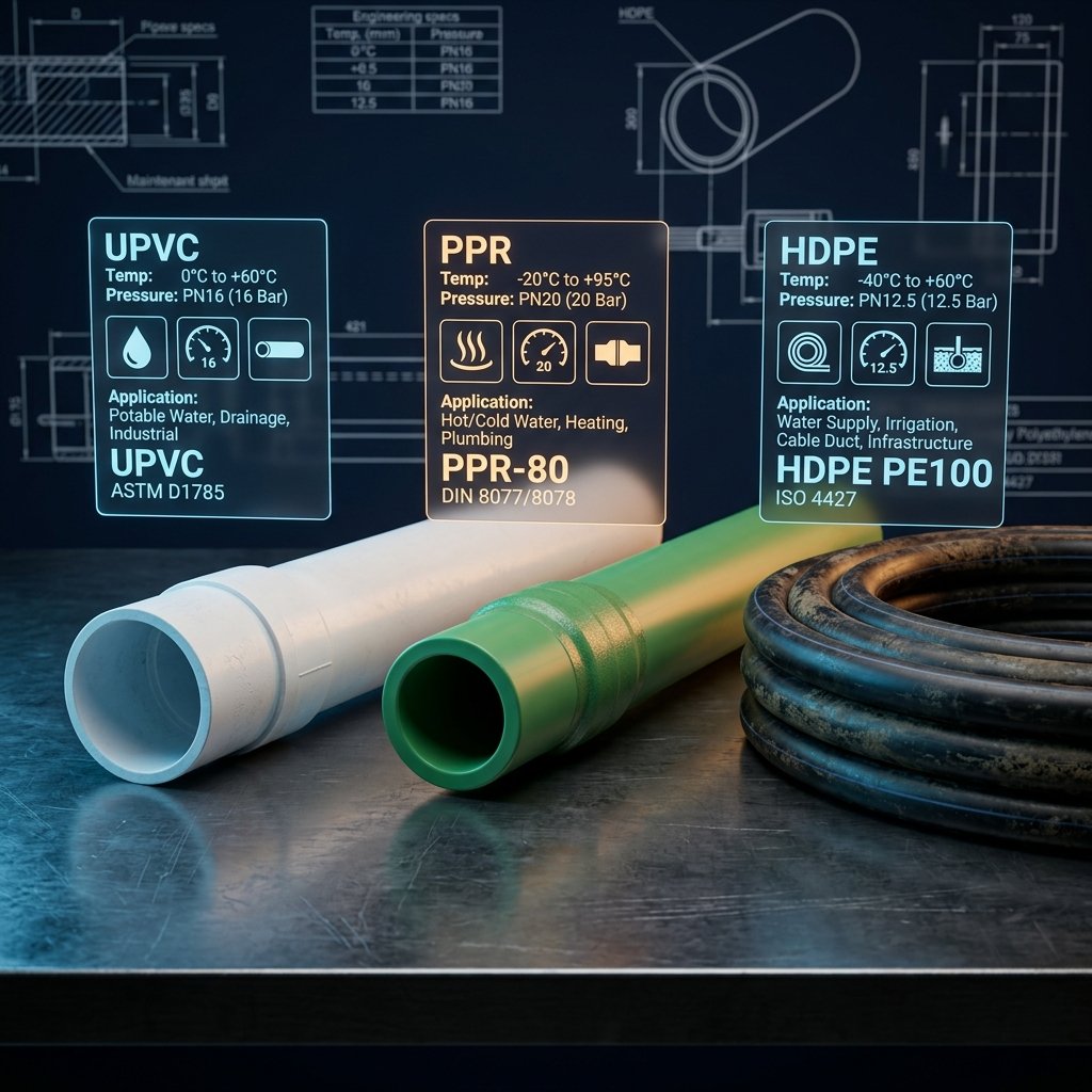 UPVC vs PPR vs HDPE: Which Pipe System for Your Gulf Project?