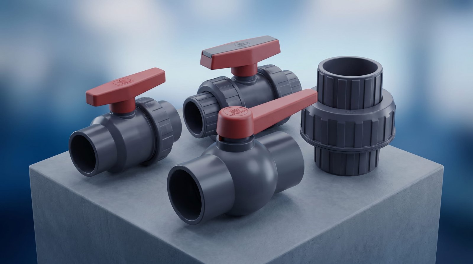 PVC High Pressure Industrial Valves | Crown Plastic UAE | Crown Plastic ...